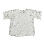 Dondup Camicia Mezza Manica Ricamata con Canotta per Bambina SFCA028 BIANCO DONDUP 