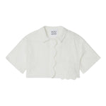 Dou Dou Camicia Tinta Unita Modello Crop per Bambina DW5A40 BIANCO DOU DOU 