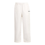 Dou Dou Pantalone Tinta Unita con Logo per Bambina DW6P71X PANNA DOU DOU 