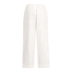 Dou Dou Pantalone Tinta Unita con Logo per Bambina DW6P71XX PANNA DOU DOU 