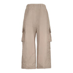 Dou Dou Pantalone Modello Cargo Tinta Unita con Tasconi per Bambina DW6P90 FANGO DOU DOU 