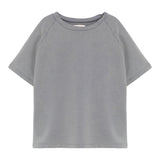 Dou Dou T-Shirt Girocollo Tinta Unita per Bambina DW8P51 GRIGIO DOU DOU 