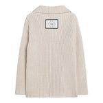 Dou Dou Cardigan Tinta Unita con Bottoni per Bambina DW9P00X BEIGE DOU DOU 