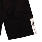 Dropseason2 Bermuda Tinta Unita con Stampa per Bambino K049 NERO DROPSEASON2 