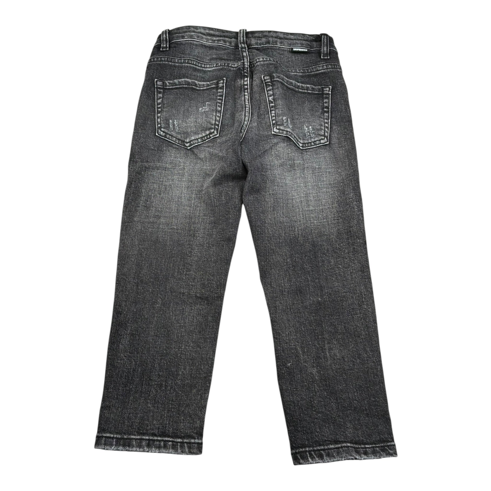 Dropseason2 Jeans Tinta Unita con Logo per Bambino SS25K012 NERO DROPSEASON2 
