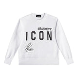 Dsquared2 Felpa Chiusa Girocollo tinta unita con Stampa Bianco per Bambino DQ0346 BIANCO DSQUARED2 