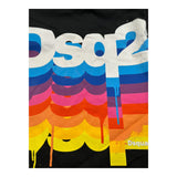 Dsquared2 T-Shirt Girocollo Tinta Unita con Stampa per Bambino DQ1223 NERO DSQUARED2 