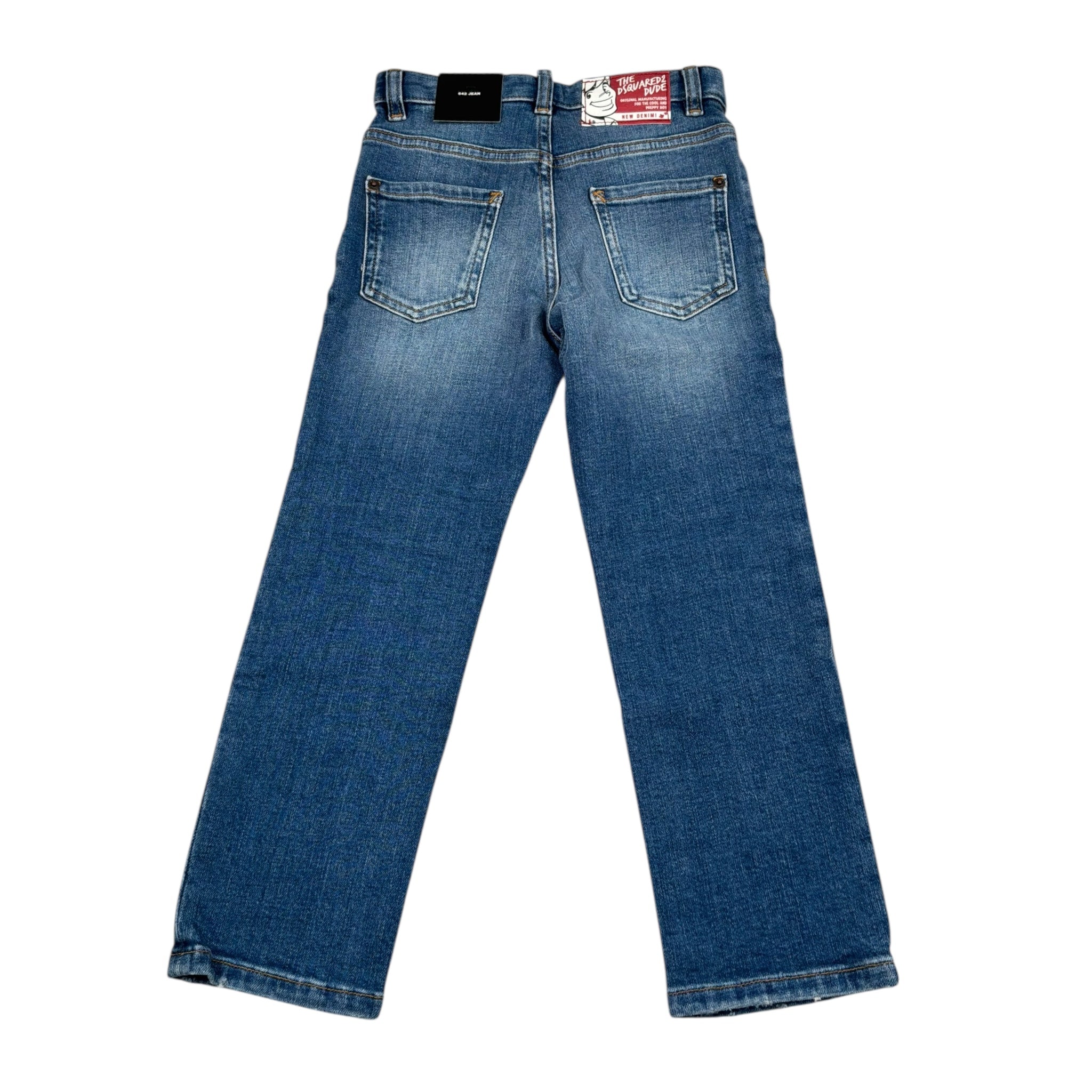 Dsquared2 Jeans Tinta Unita con 5 Tasche per Bambino DQ2252X BLU DSQUARED2 