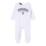 Dsquared2 Tutina Tinta Unita con Stampa per Neonato DQ2506 BIANCO DSQUARED2 