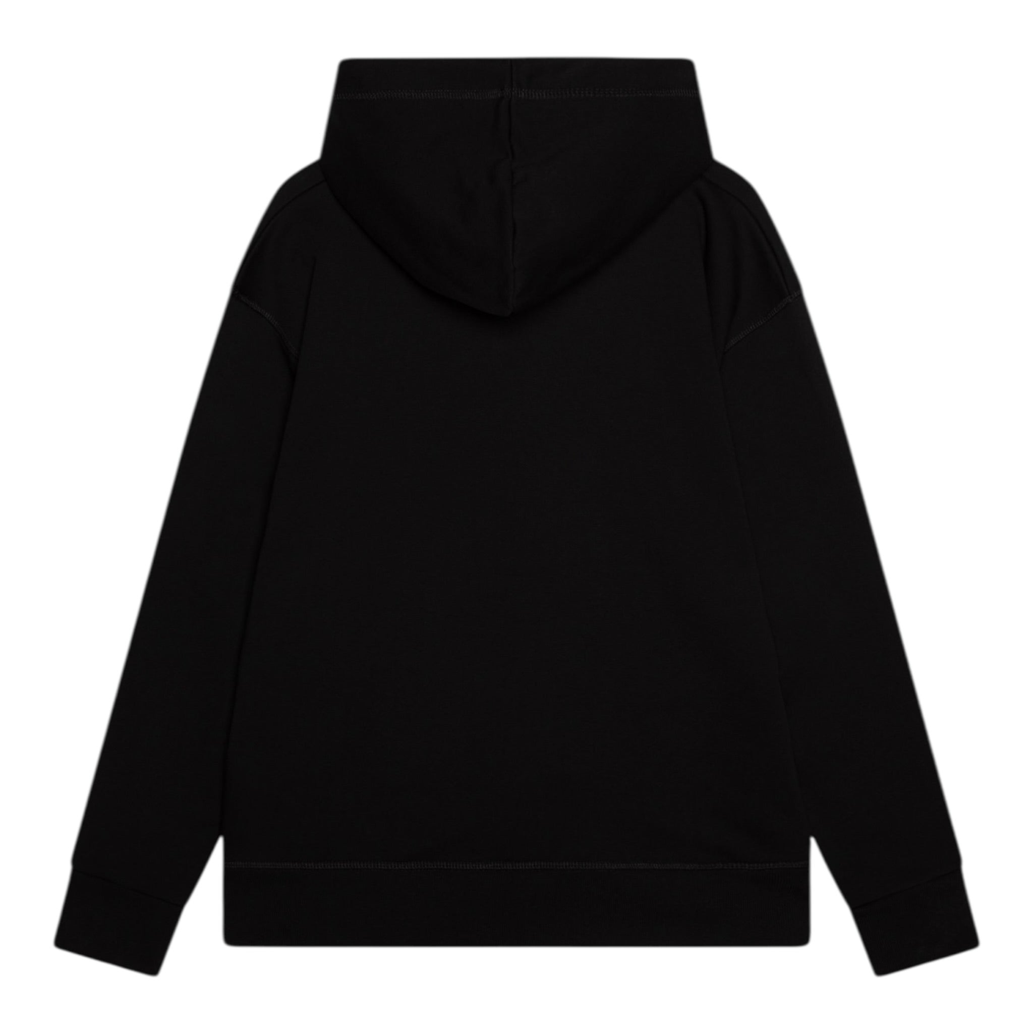 Dsquared2 Felpa Chiusa con Cappuccio Tinta Unita con Logo per Bambino DQ2802 NERO DSQUARED2 