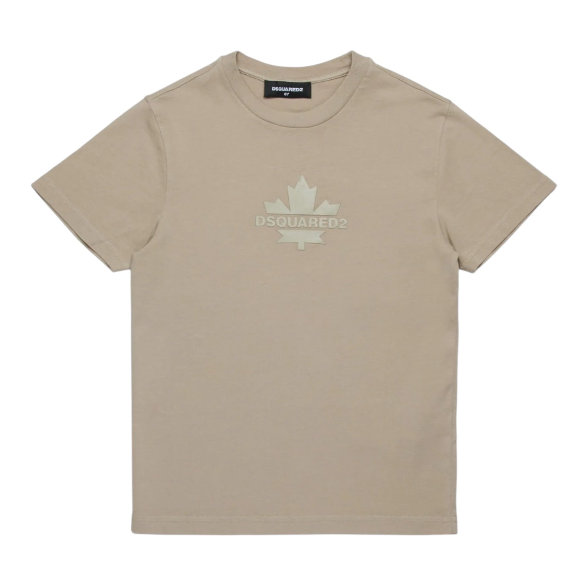 Dsquared2 T-Shirt tinta unita con Stampa Beige per Neonato DQ2856 BEIGE DSQUARED2 