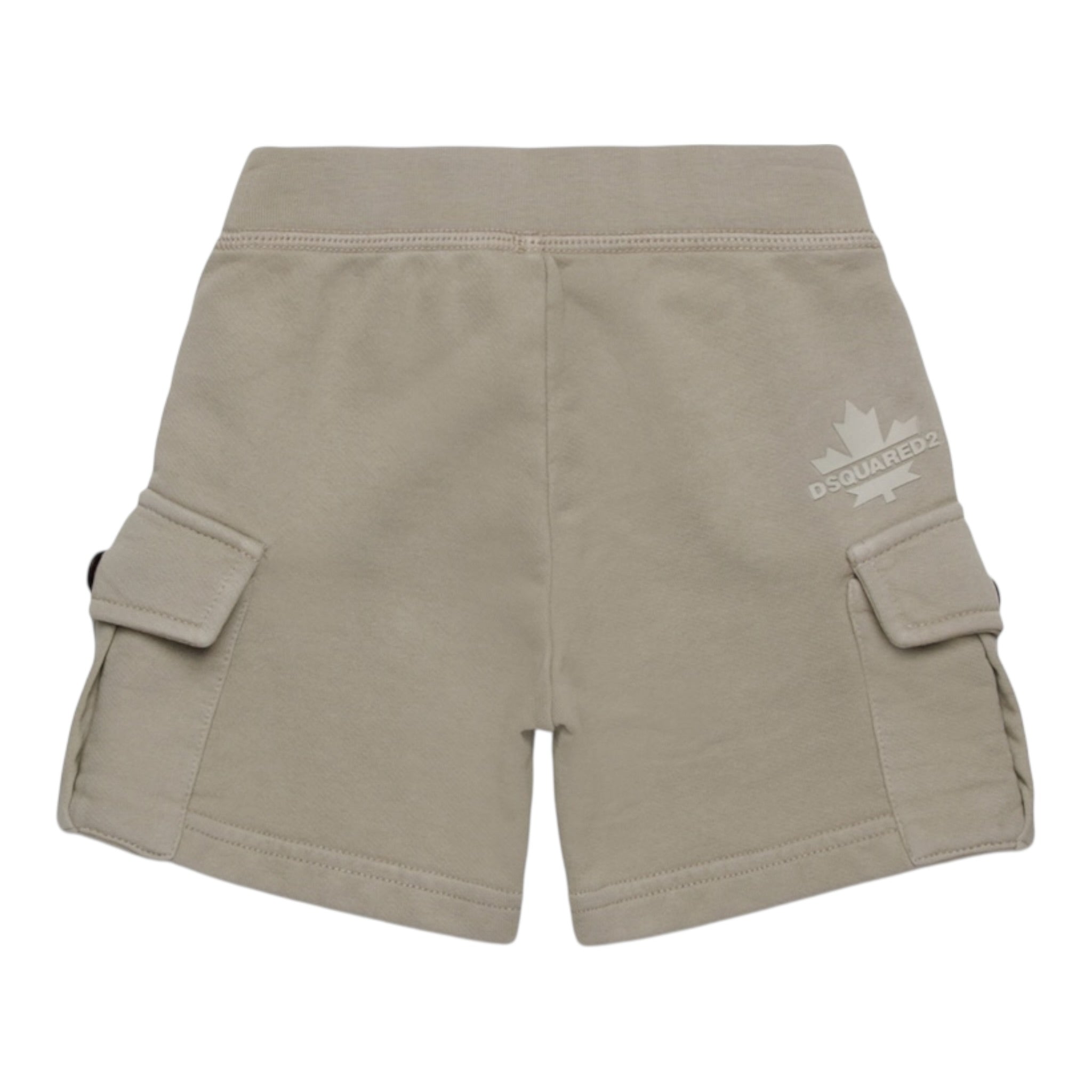 Dsquared2 Bermuda tinta unita con Elastico In Vita Beige per Neonato DQ2872 BEIGE DSQUARED2 
