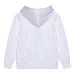 Dsquared2 Felpa Chiusa con Cappuccio Tinta Unita con Logo per Bambino DQ2940 BIANCO DSQUARED2 