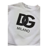 Dsquared2 Felpa Chiusa Girocollo Tinta Unita con Logo per Bambina L4IWHZ BIANCO DOLCE & GABBANA 