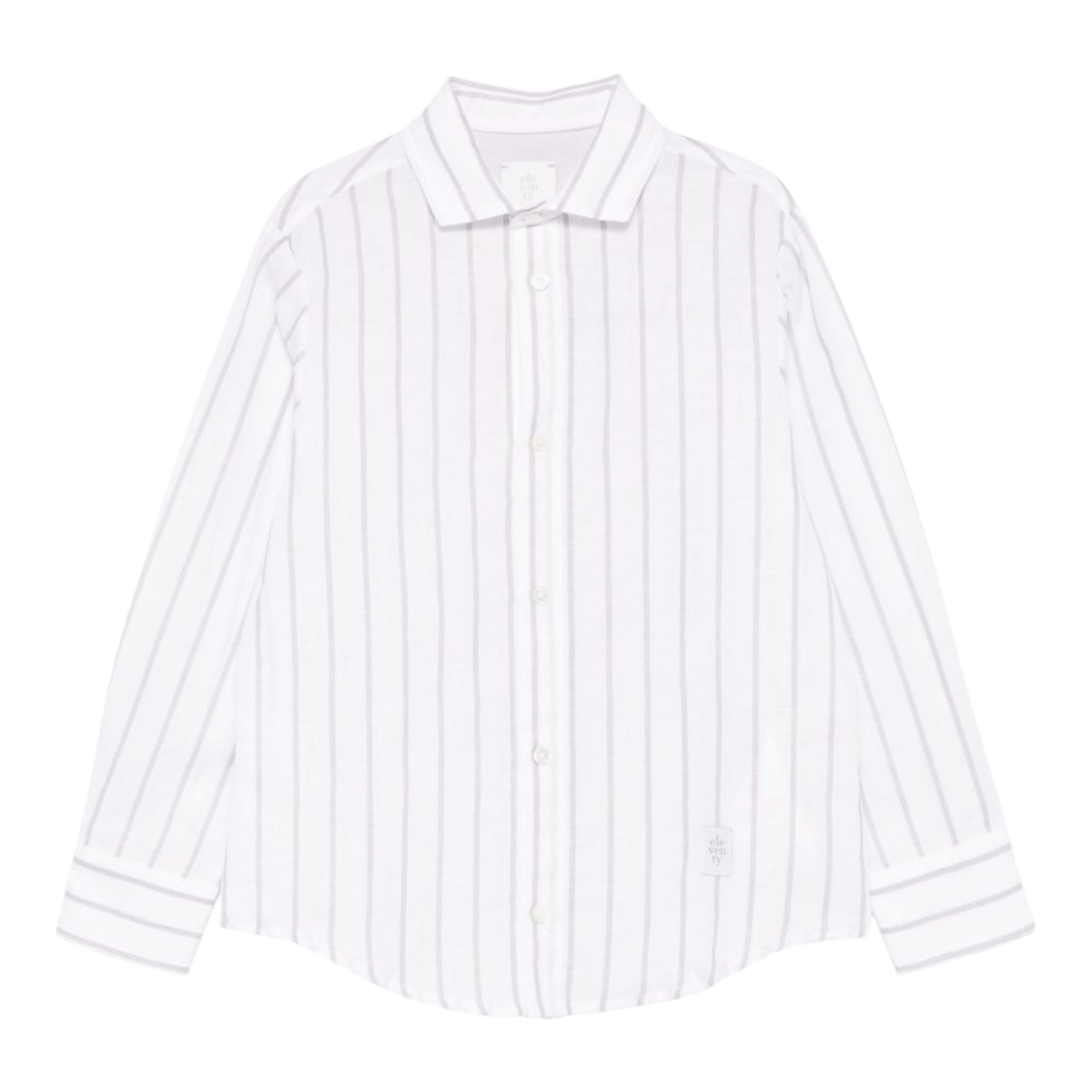 Eleventy Camicia Tinta Unita Fantasia A Righe per Bambino EW5P30 BIANCO ELEVENTY 