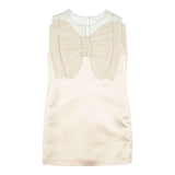 Elisabetta Franchi Abito Giromanica con Fiocco Tinta Unita per Bambina EFAB451 BEIGE ELISABETTA FRANCHI 