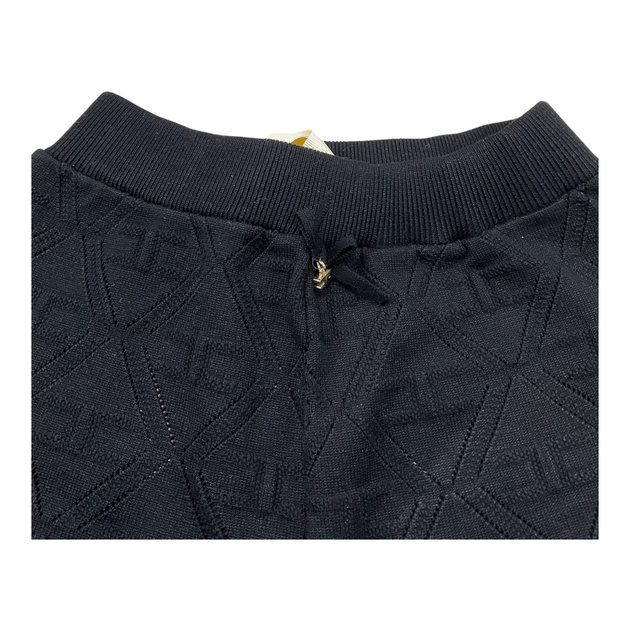 Elisabetta Franchi Short In Filo Tinta Unita con Trafori per Bambina EFBE068 NERO ELISABETTA FRANCHI 