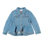 Elisabetta Franchi camicia Manica Lunga Tinta Unita In Denim per Bambina EFGB123XX AZZURRO ELISABETTA FRANCHI 