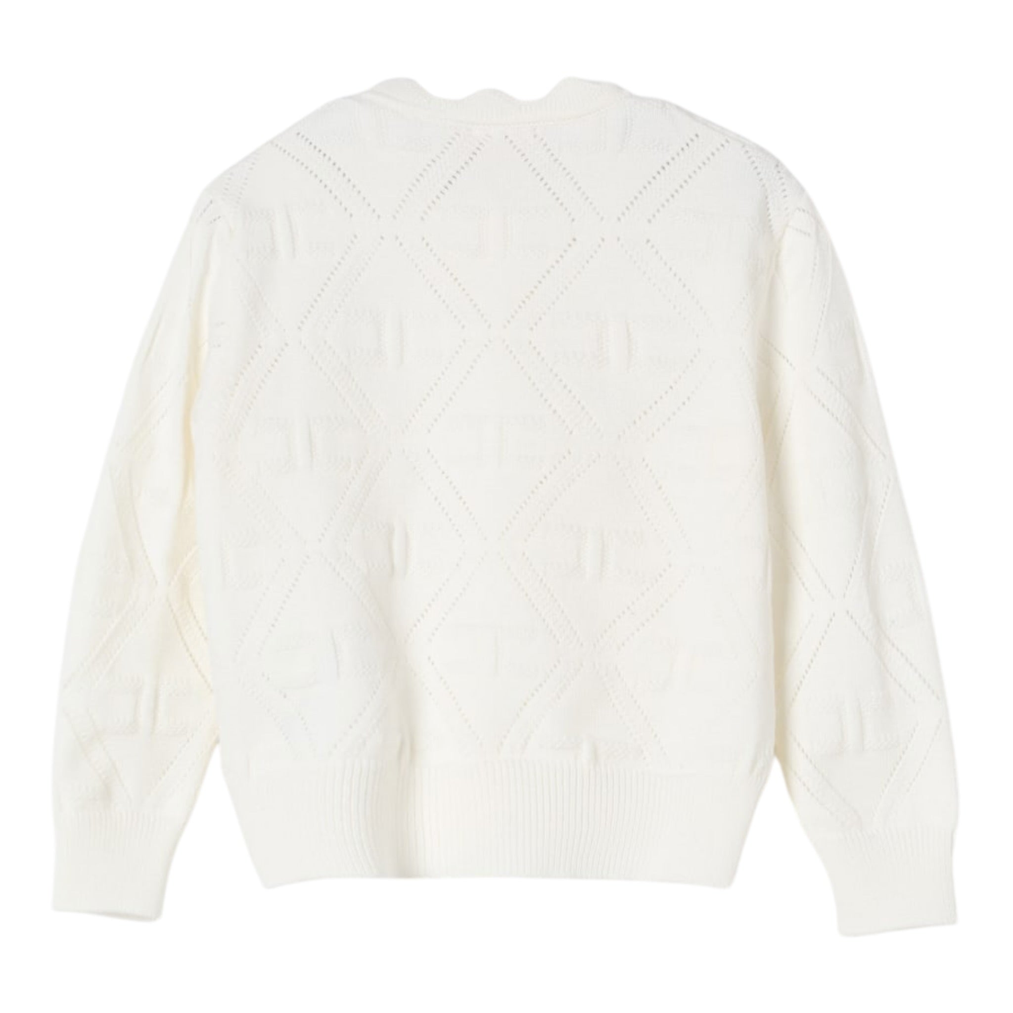 Elisabetta Franchi Cardigan Tinta Unita con Ricami per Bambina EFMA160 PANNA ELISABETTA FRANCHI 