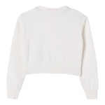 Elisabetta Franchi Cardigan Tinta Unita con Stampa Logo per Bambina EFMA163 PANNA ELISABETTA FRANCHI 