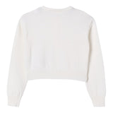 Elisabetta Franchi Cardigan Tinta Unita con Stampa Logo per Bambina EFMA163 PANNA ELISABETTA FRANCHI 