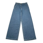 Elisabetta Franchi Jeans Tinta Unita Modello Palazzo per Bambina EFPA275 BLU ELISABETTA FRANCHI 