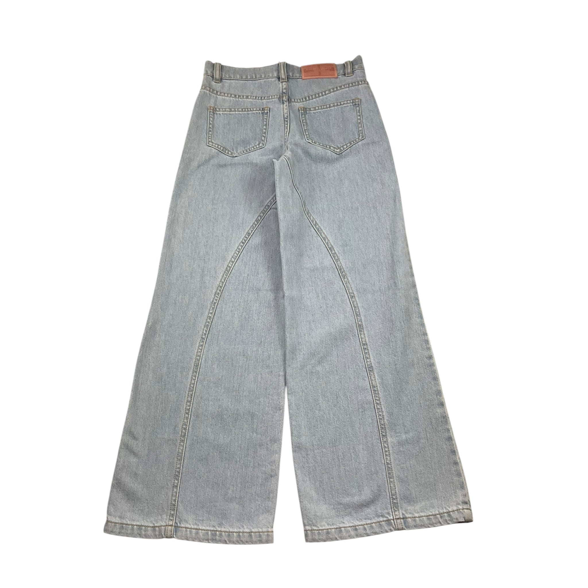 Elisabetta Franchi Jeans Tinta Unita Modello A Palazzo per Bambina EFPA280 AZZURRO ELISABETTA FRANCHI 