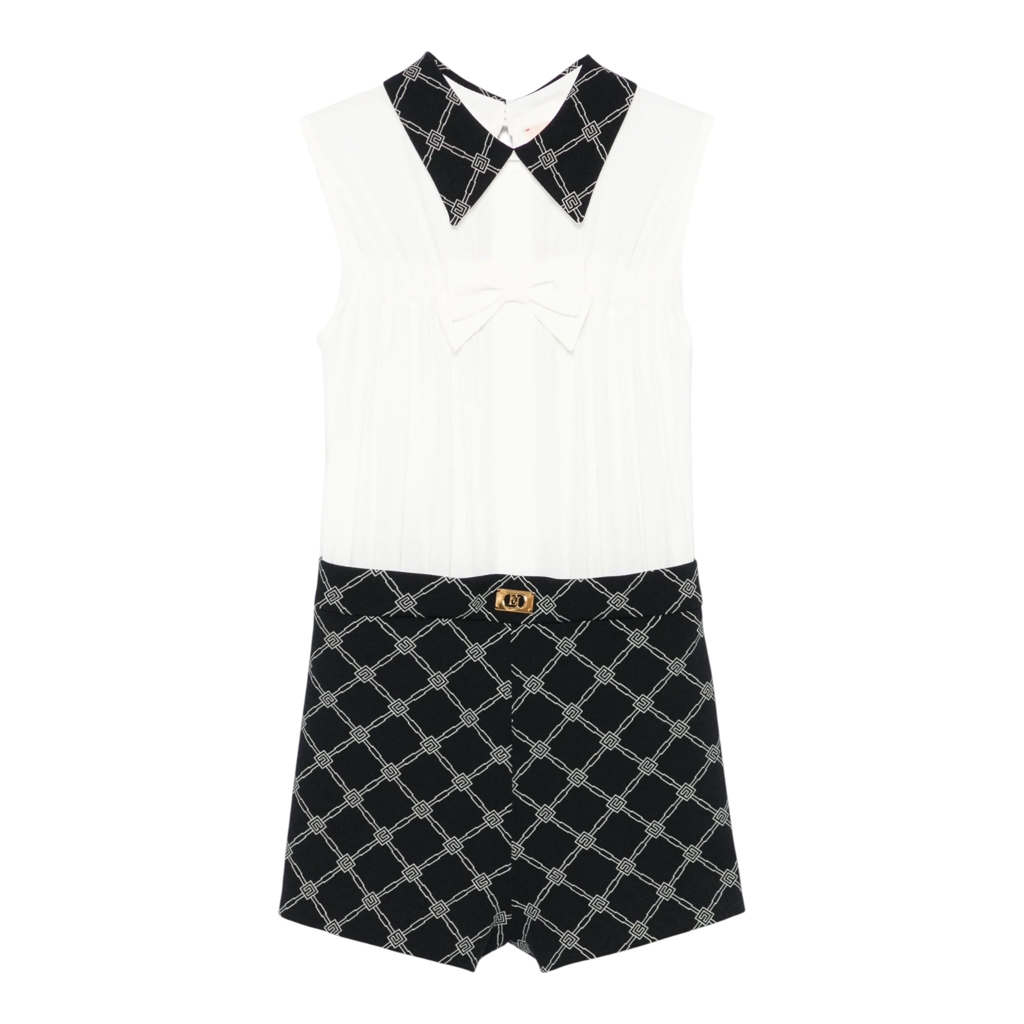 Elisabetta Franchi Tuta Giromanica Bicolore per Bambina EFTA100XXX BIANCO/NERO ELISABETTA FRANCHI 