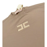 Elisabetta Franchi T-Shirt Tinta Unita con Logo per Bambina EFTS207 SABBIA ELISABETTA FRANCHI 