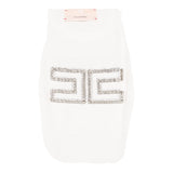 Elisabetta Franchi T-Shirt Girocollo Tinta Unita con Applicazioni Brillantini per Bambina EFTS239X BIANCO ELISABETTA FRANCHI 