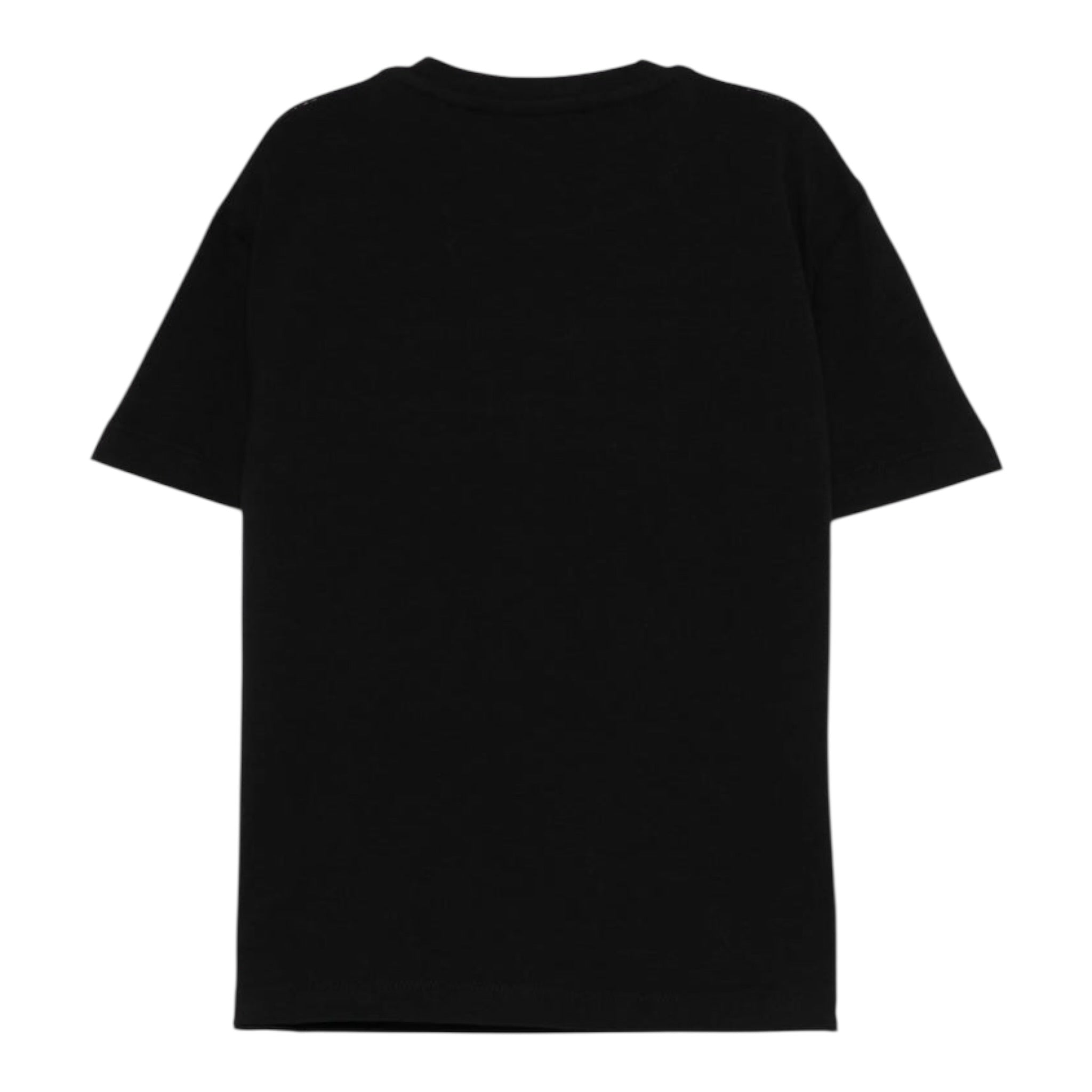 Elisabetta Franchi T-Shirt Girocollo Tinta Unita con Applicazioni Brillantini per Bambina EFTS239X NERO ELISABETTA FRANCHI 