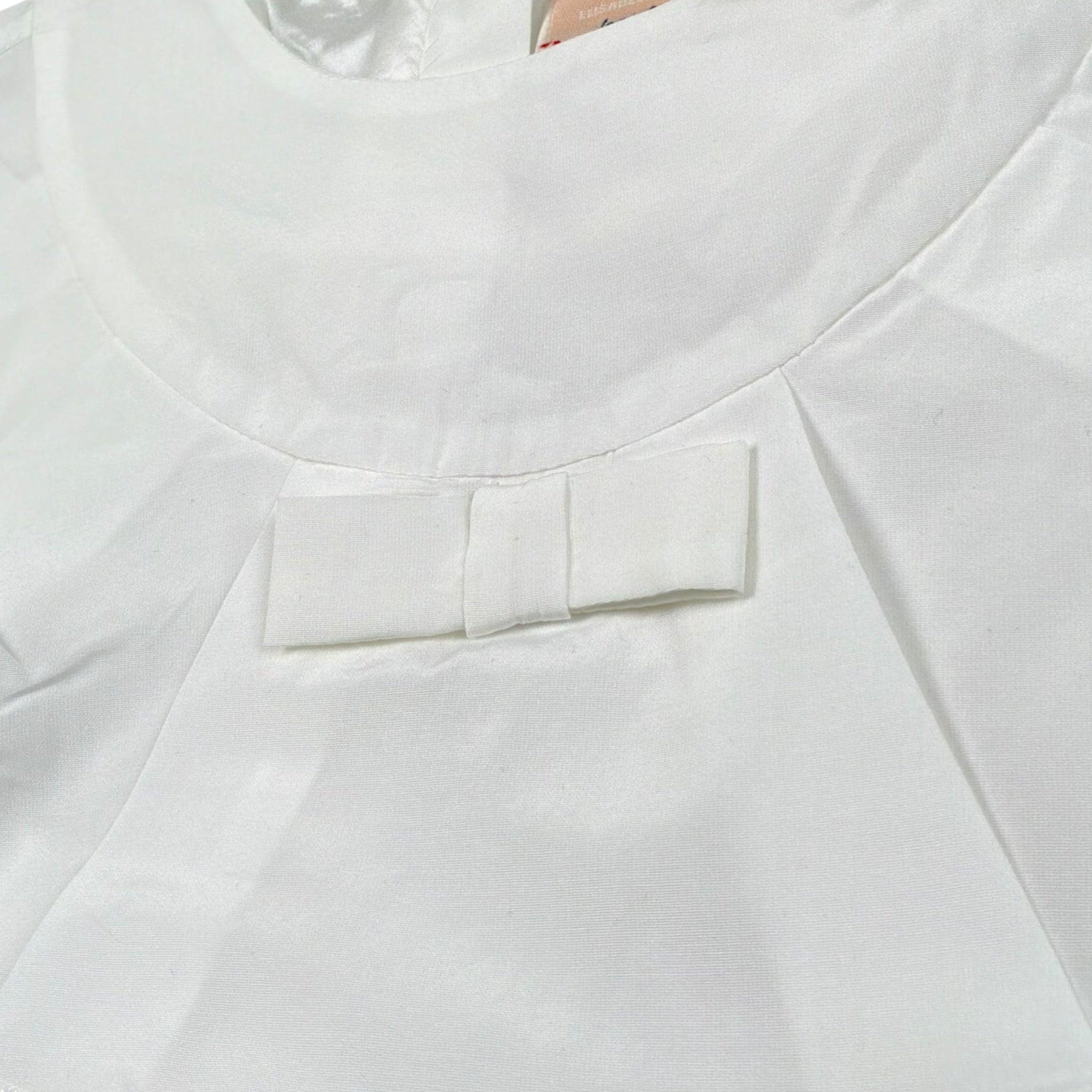 Elisabetta Franchi Abito Tinta Unita con Rouches per Bambina EGAB198XJ BIANCO ELISABETTA FRANCHI 