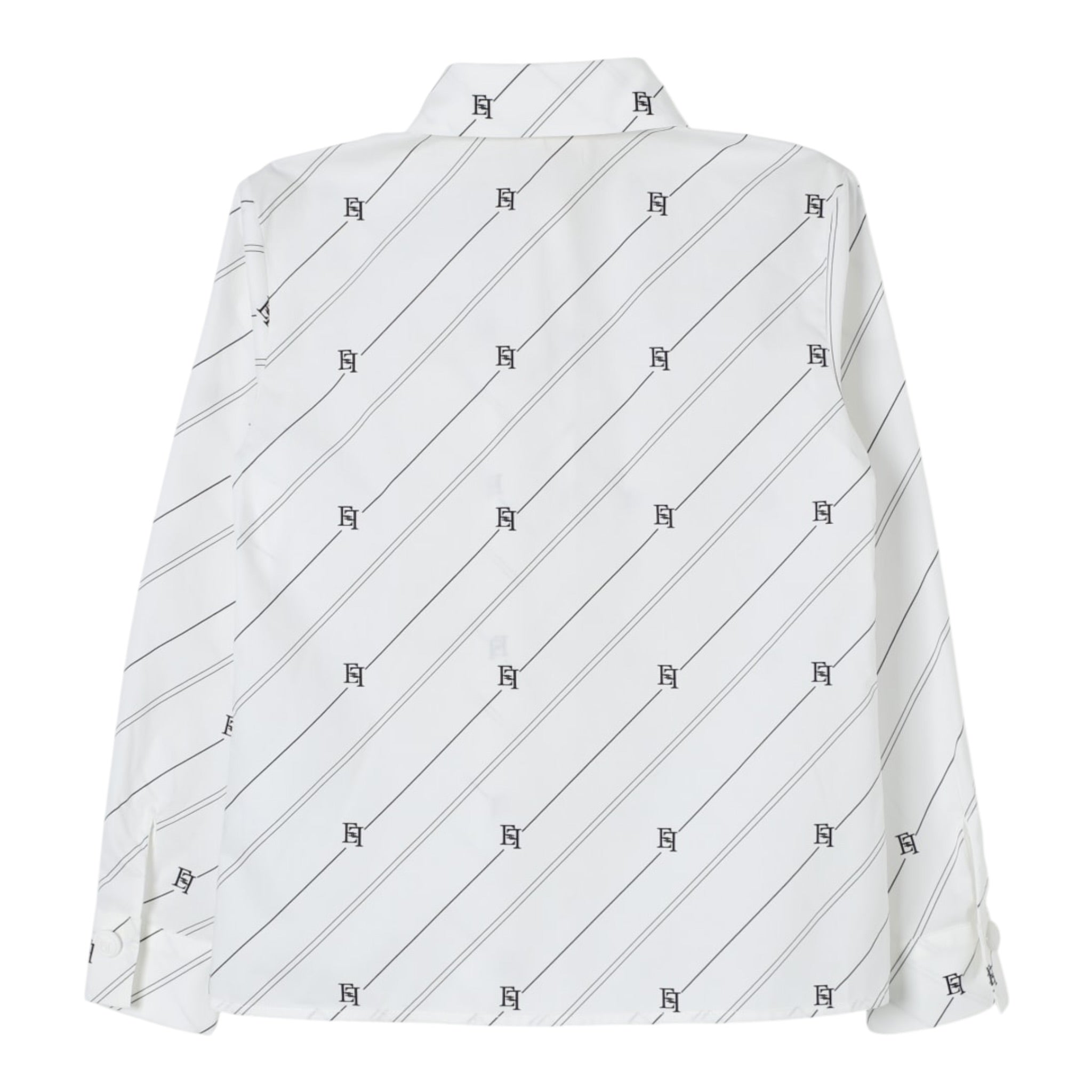Elisabetta Franchi Camicia Manica Lunga Tinta Unita con Logo per Bambina EGCA035 BIANCO ELISABETTA FRANCHI 