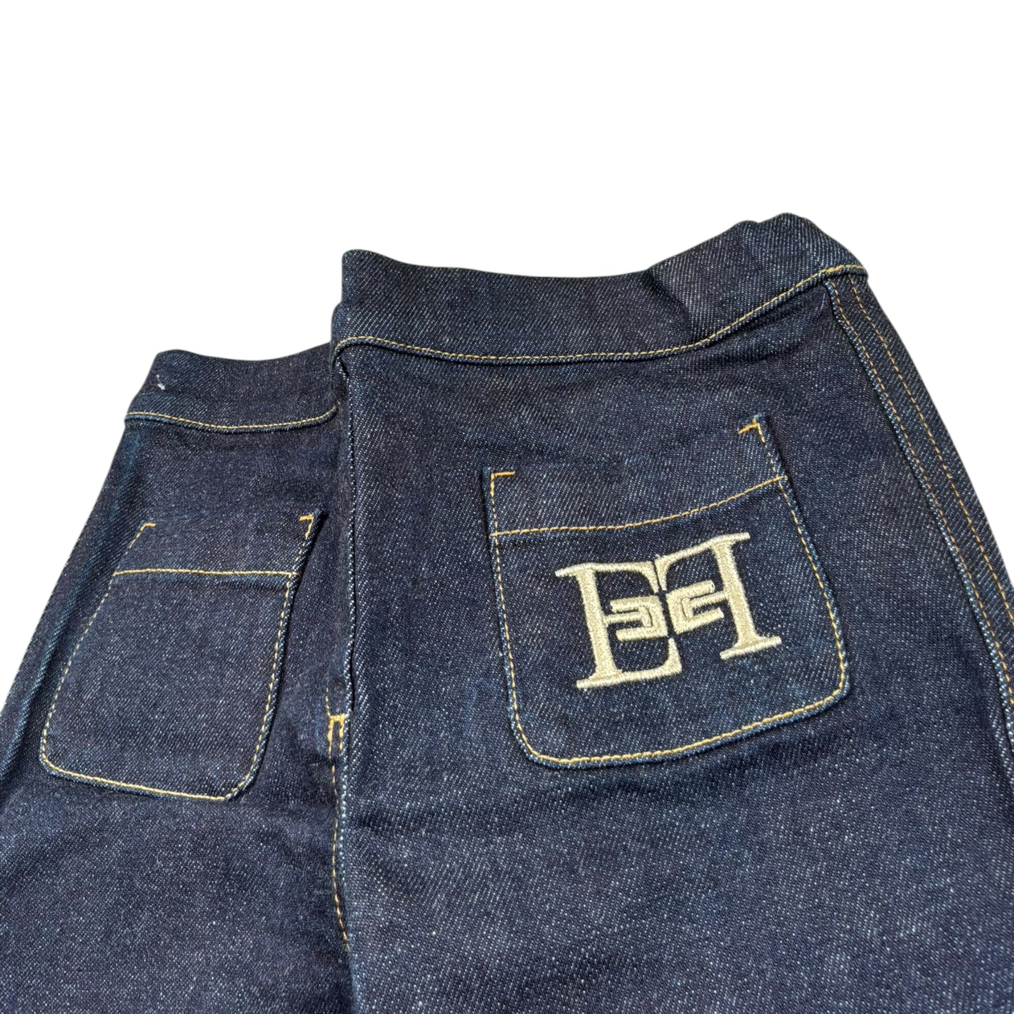 Elisabetta Franchi Jeans Tinta Unita con Stampa per Bambina EGPA070 BLU ELISABETTA FRANCHI 