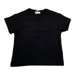 Elisabetta Franchi T-Shirt Girocollo Tinta Unita con Stampa per Neonata EGTS66 NERO ELISABETTA FRANCHI 