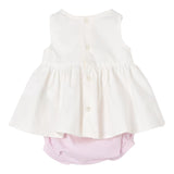 Elisabetta Franchi Completo 2 Pezzi Camicia-Coulotte Bicolore per Neonata ENCD098X BIANCO ELISABETTA FRANCHI 