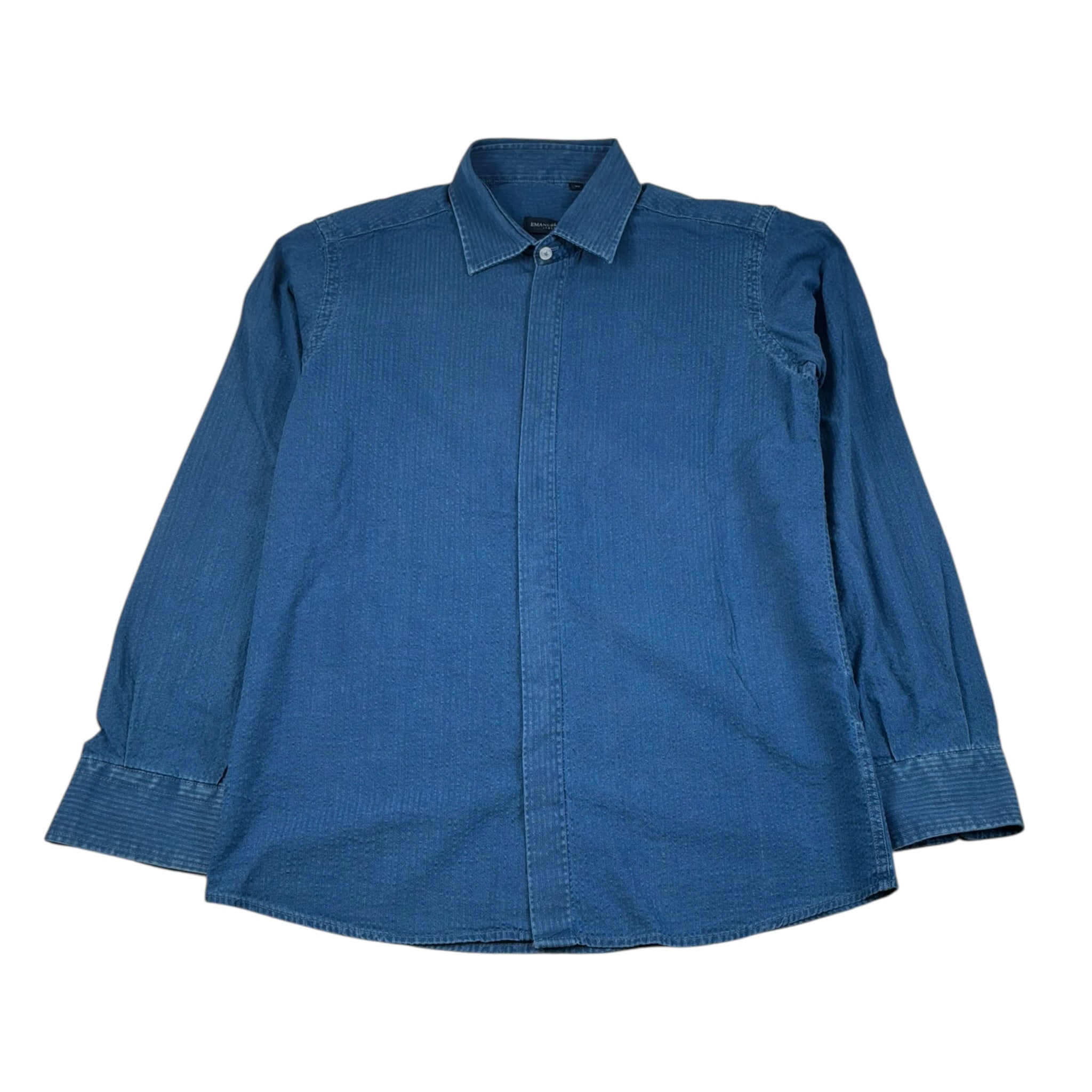 Emanuel Pris Camicia Tinta Unita Manica Lunga per Bambino ECM4166R BLU EMANUEL PRIS 
