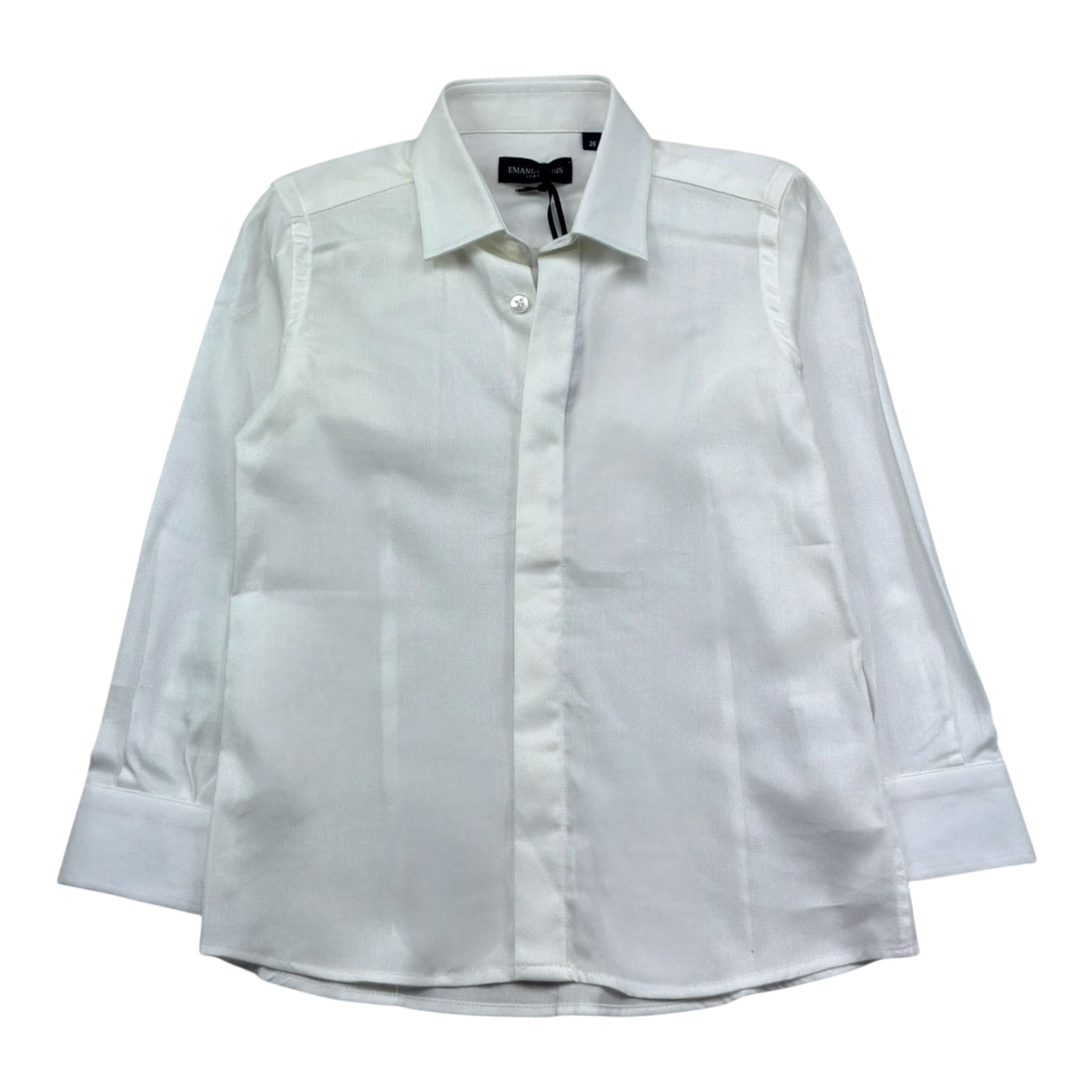 Emanuel Pris Camicia Manica Lunga Tinta Unita per Bambino ECM4176R PANNA EMANUEL PRIS 