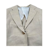 Emanuel Pris Giacca Tinta Unita con Taschino per Bambino EGC1058R BEIGE EMANUEL PRIS 