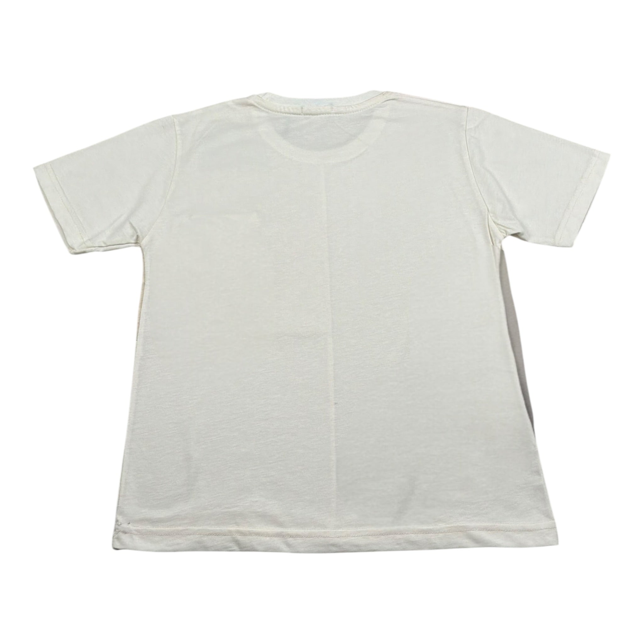 Emanuel Pris T-Shirt Girocollo Tinta Unita con Profili In Contrasto per Bambino ETS3141R PANNA EMANUEL PRIS 