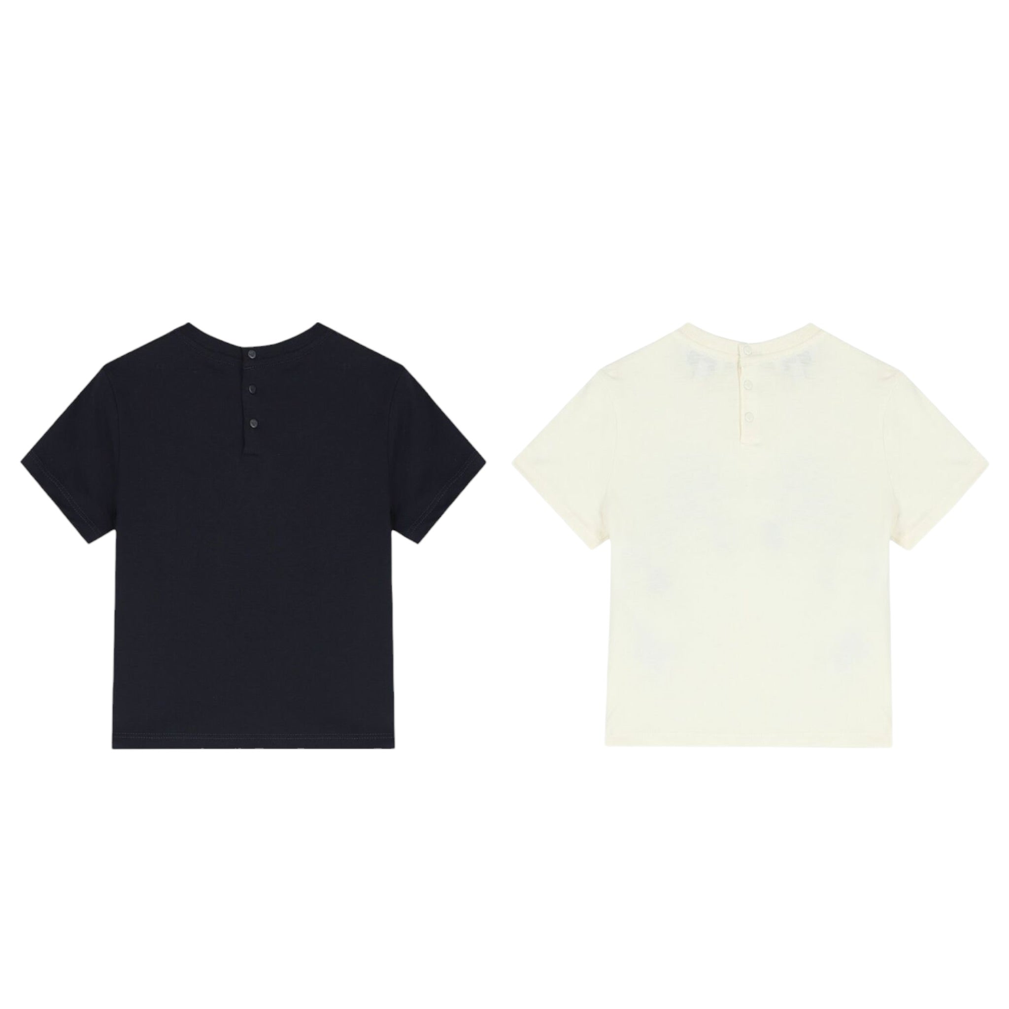 Emporio Armani Set T-Shirt Bicolore per Neonato 3DHDJ1 PANNA/BLU EMPORIO ARMANI 