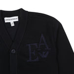 Emporio Armani Cardigan Tinta Unita  per Neonato 3DHM52 BLU EMPORIO ARMANI 
