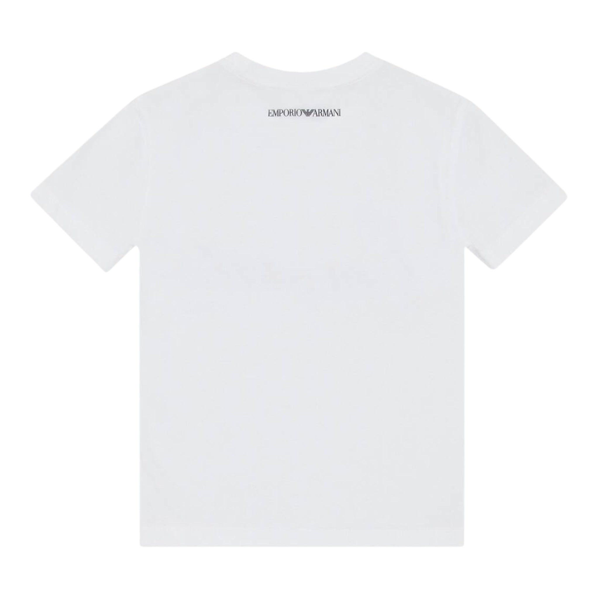 Emporio Armani T-Shirt Girocollo Tinta Unita con Logo per Bambina 3R3T7P BIANCO EMPORIO ARMANI 