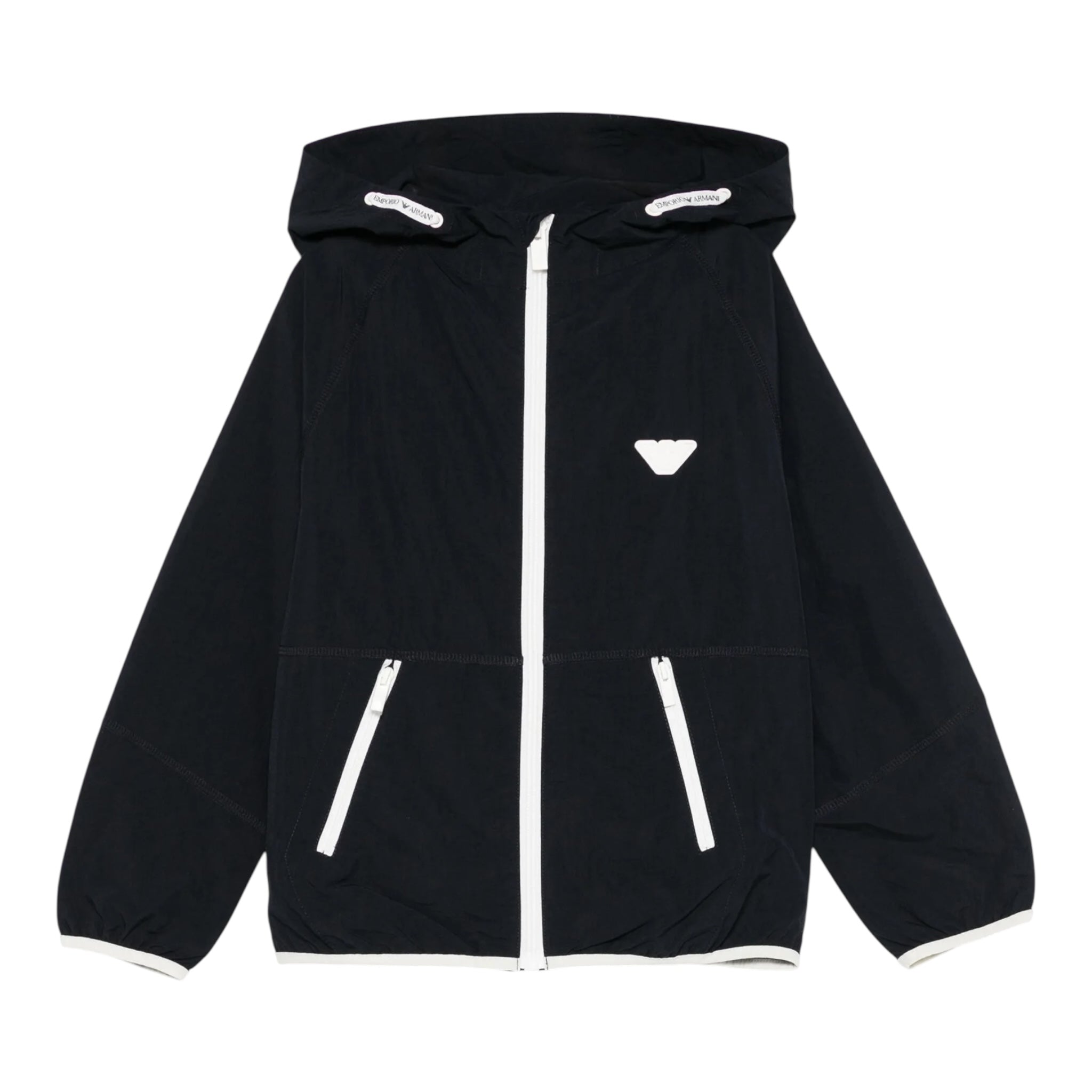 Emporio Armani Giubbino Tinta Unita con Cappuccio per Bambino EB000097 BLU EMPORIO ARMANI 