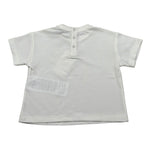 Emporio Armani T-Shirt Girocollo Tinta Unita con Logo per Neonato EB000375 PANNA EMPORIO ARMANI 