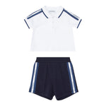 Emporio Armani Completo 2 Pezzi Polo-Bemuda per Neonato EB000389 BIANCO/BLU EMPORIO ARMANI 