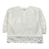 Ermanno Scervino Camicia Manica Lunga Tinta Unita con Ricami per Bambina SFCA029 BIANCO ERMANNO SCERVINO 