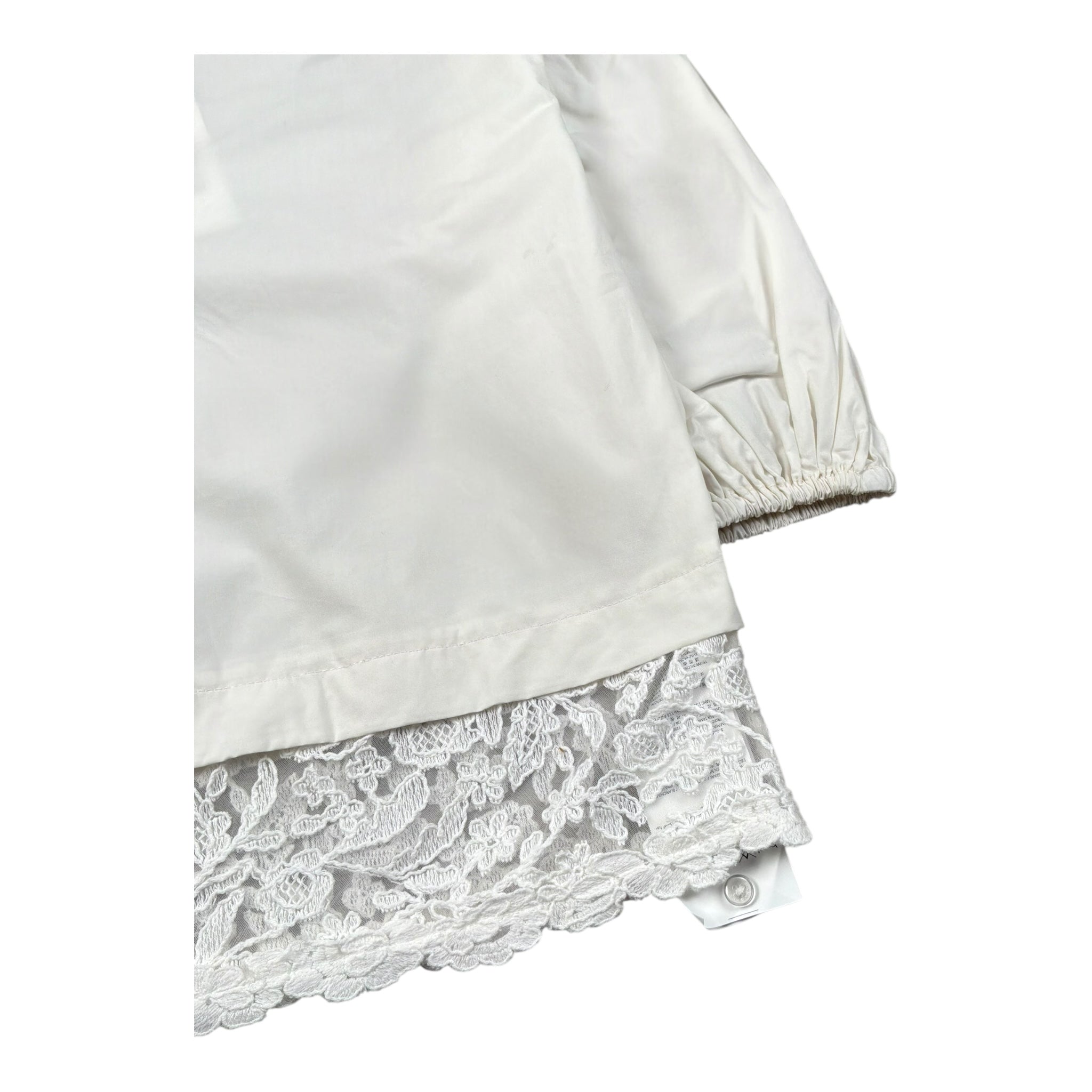 Ermanno Scervino Camicia Manica Lunga Tinta Unita con Ricami per Bambina SFCA029 BIANCO ERMANNO SCERVINO 