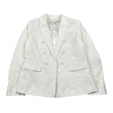 Ermanno Scervino Giacca Tinta Unita Doppiopetto con Ricami per Bambina SFGC008 BIANCO ERMANNO SCERVINO 