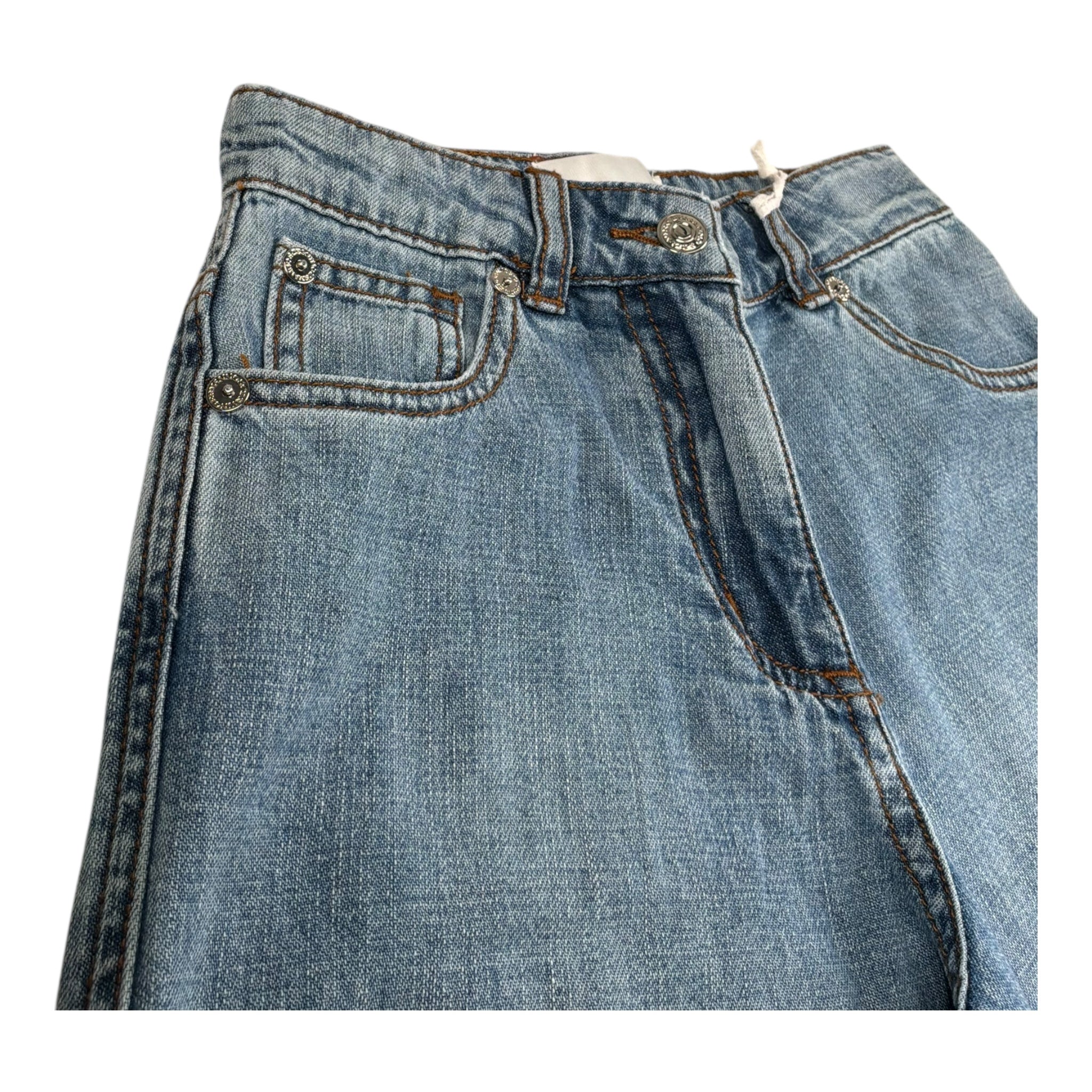 Ermanno Scervino Jeans Tinta Unita Modello Palazzo per Bambina SFPA038 BLU ERMANNO SCERVINO 
